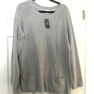 J. Jill Tunic Sweater XL grey never worn NWT